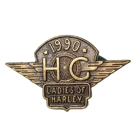 1990 Ladies of Harley Collectible Motorcycle Biker HOG Pin Vintage - Picture 5 of 7